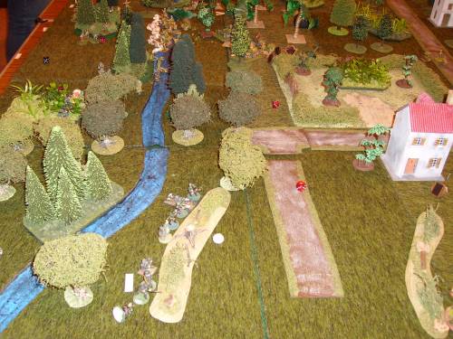 The Japanese cross the river and start melee