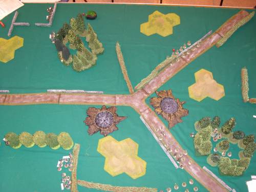 Americans and Germans take their positions
